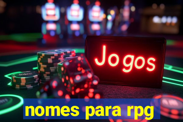 nomes para rpg